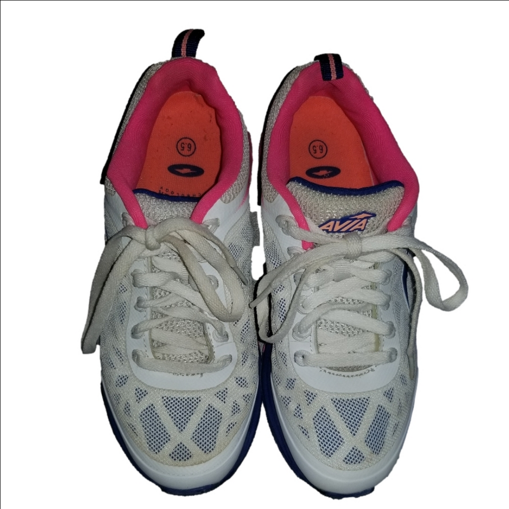 Avia Cantilever Womens White Pink Sneakers Label Reads Size 6.5 US EUR 37.5